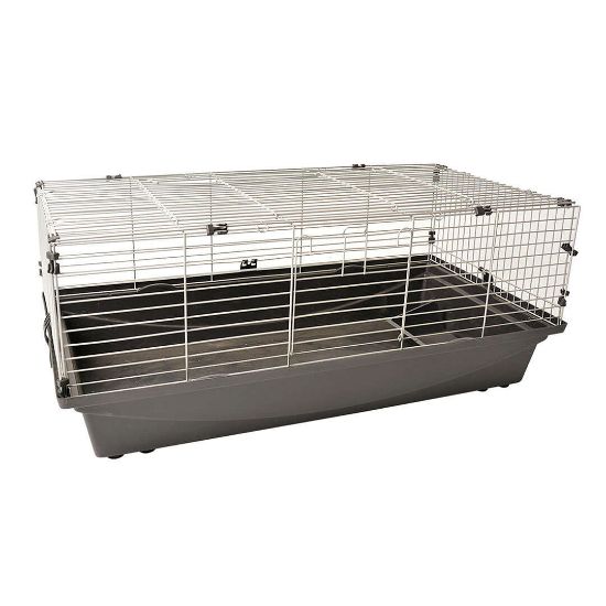 Снимка на Duvo Plus Rabbit - Клетка за зайци и други гризачи 100 ECO с две вратички, 100/55/42 см.