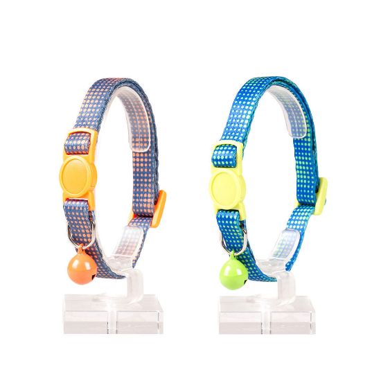 Снимка на Duvo Plus - Регулируем нашийник за котки Retro dots, 20-30 см. със звънче/ два цвята