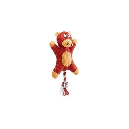 Снимка на Ferplast Dog toy Pig - Кучешка играчка за дърпане и дъвчене - прасенце с въже, 27 см.