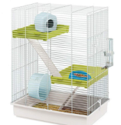 Снимка на Ferplast Cage Hamster Tris White - Оборудвана триетажна клетка за хамстери, 46 x 29 x h 58 см. 2