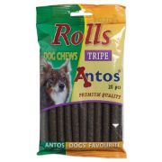 Снимка на Antos Rolls Tripe - Премиум лакомство, допълнителна храна за кучета , меки ролца от телешко шкембе, 4 пакета х 20 броя. 2