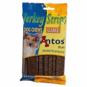 Снимка на Antos Jerkey Strips Game - Премиум лакомство / награда за кучета , ленти с месо от дивеч,  3 пакета х 20 броя. 1