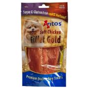 Снимка на Antos Fillet Gold - Премиум лакомство за кучета , без зърно ,меки хапки с месо от пилешко филе, 2 броя х 100 гр. 1