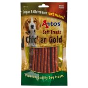 Снимка на Antos Chicken Gold  - Премиум лакомство за кучета, без зърно, меки пръчици с пилешко месо, 2 броя х 100 гр. 2