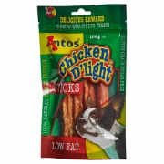 Снимка на Antos Chicken D'light Sticks - Премиум лакомство/ награда с ниско съдържание на мазно, за кучета ,без зърно , пръчици с пилешко месо, 2 броя х 100 гр. 2