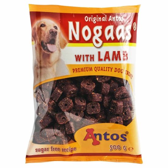 Снимка на Antos Nogaas Lamb - Премиум лакомство за кучета , хапки с агнешко месо, 2 броя х 500 гр.