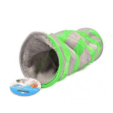 Показвай детайлите за Duvo Plus Play Tunnel - Тунел за игра , за зайци , морски свинчета , фретки и други гризачи 35 см. сиво-зелен Снимка на Duvo Plus Play Tunnel - Тунел за игра , за зайци , морски свинчета , фретки и други гризачи 35 см. сиво-зелен