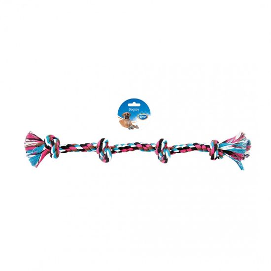 Снимка на Duvo Plus Tug Toy Four Knotted Rope  - Кучешка играчка - въже за дърпане и дъвчене с четири възела , 55 см.