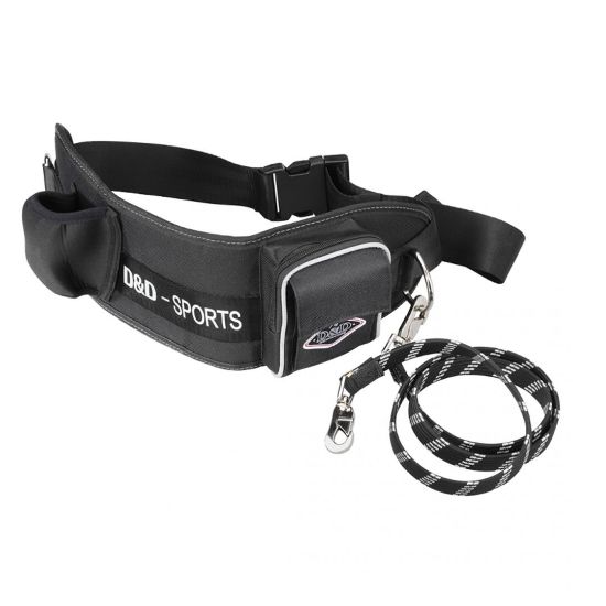 Снимка на Duvo Plus Sports Active Walker - Еластичен , светлоотразителен колан с повод за спорт 110 см. черен