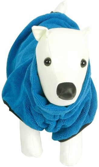 Снимка на Duvo Plus Dog Bathrobe Microfiber XL - Кучешки халат ,бързо абсорбиращ 58 см. син