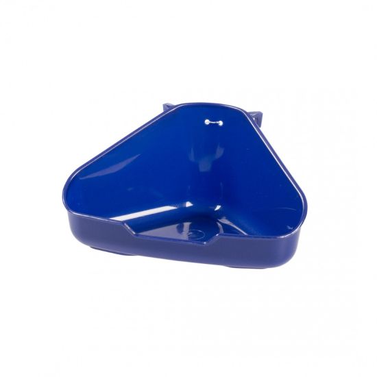Снимка на Duvo Plus Corner Toilet For Rodents - Ъглова, неплъзгаща се тоалетна за гризачи 37,5x26,5x15,5 см. синя