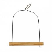 Снимка на Duvo Plus Wooden Bird Swing - Дървена кацалка за клетки на птици 24х17.5х1.5 см. 2