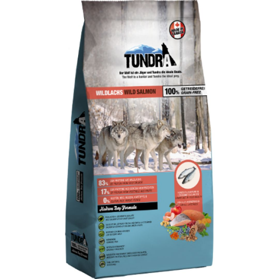 Снимка на Tundra Dog Dry Adult Wild Salmon - Премиум пълноценна суха храна за израснали кучета, без зърно , с дива сьомга 3.180 кг.