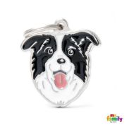 Снимка на My Family Dog Tag  - Ръчно изработен адресник , Border Collie за кучета 3.2 см/ 3.0 см. 1