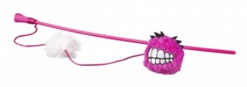 Показвай детайлите за Rogz Catnip Magic Fluffy - Забавна котешка играчка,магическа въдица с плюшена топка, с коча билка катнип - розов Снимка на Rogz Catnip Magic Fluffy - Забавна котешка играчка,магическа въдица с плюшена топка, с коча билка катнип - розов