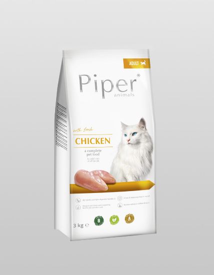 Снимка на Piper Cat Chicken - Гранулирана храна за котки с прясно пилешко месо 3 кг.