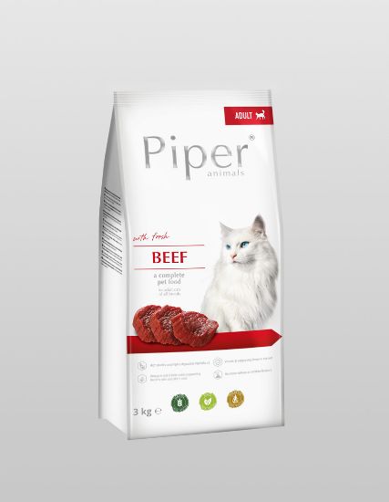 Снимка на Piper Cat Beef - Гранулирана храна за котки с прясно говеждо месо 3 кг.