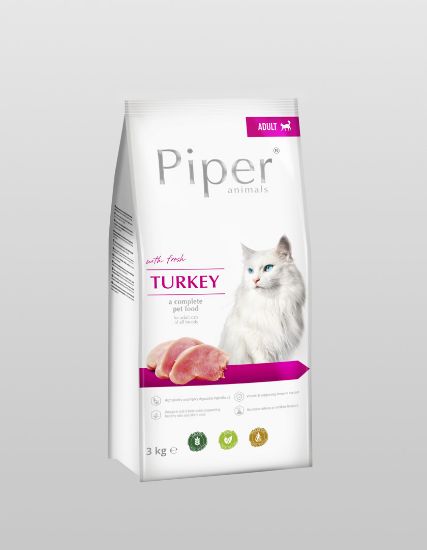 Снимка на Piper Cat Turkey - Гранулирана храна за котки с прясно пуешко месо 3 кг.