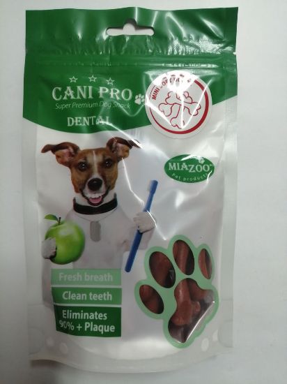 Снимка на Миазоо Cani Pro Dental - Кучешко лакомство дентални мини кокалчета с говеждо, 3 броя х 84 гр.