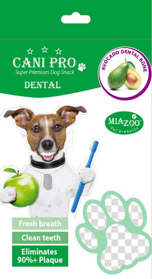 Снимка на Миазоо Cani Pro Avocado Dental Sticks  -Кучешко лакомство дентални вързани кокалчета с Авокадо, 3 броя х 84 гр.
