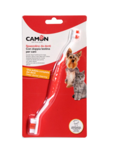 Снимка на Camon - Double head toothbrush - двустранна четка за зъби,за кучета и котки