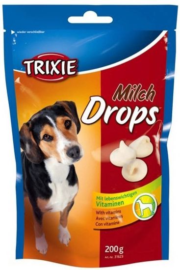 Снимка на Trixie Milch Drops  - млечен дропс бонбони с бял шоколад , витамини за кучета, 2 броя х 200 гр.