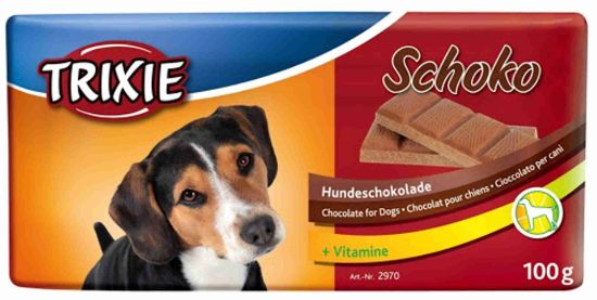 Снимка на Trixie Schoko Dog Chocolate - Лакомство шоколад за кучета, 3 броя х 100 гр.