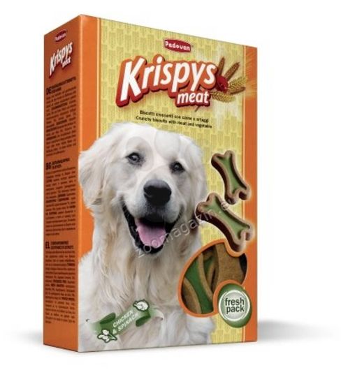 Снимка на Padovan Krispys лакомство - бисквити за кучета с вкус на месо, 500 гр