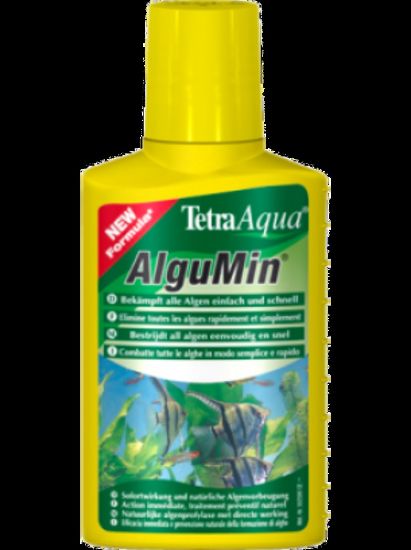 Снимка на Tetra AlguMin - медикамент против алги,за борба с нежеланите, паразитни водорасли и зеленясването на водата в аквариума - 250 мл.