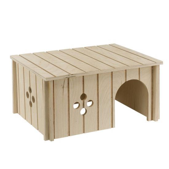 Снимка на Ferplast House wood- Дървена къщичка за малки зайци и други гризачи, 33 / 23,6 / 16 см