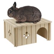 Снимка на Ferplast House wood- Дървена къщичка за малки зайци и други гризачи, 33 / 23,6 / 16 см 2