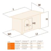 Снимка на Ferplast Baita 100 - Дървена къща за кучета, 121 x 78 x h 78,5 см. 2