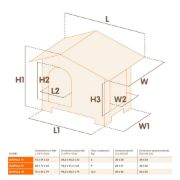 Снимка на Ferplast Domus Large - Голяма дървена къща за кучета, 81 x 101 x h 78 см. 4