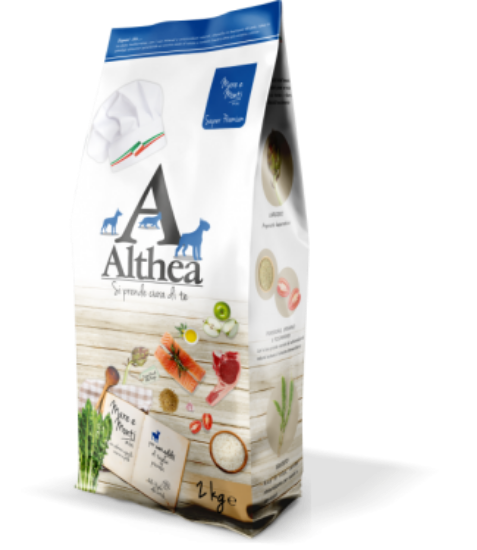 Снимка на Althea Adult Dog - Пълноценна суха храна за израснали кучета с говеждо, агнешко, пилешко и сьомга, 14 кг.