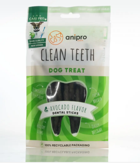 Снимка на Anipro Avocado Dental Sticks - Кучешко лакомство дентални пръчици с Авокадо 84 гр.