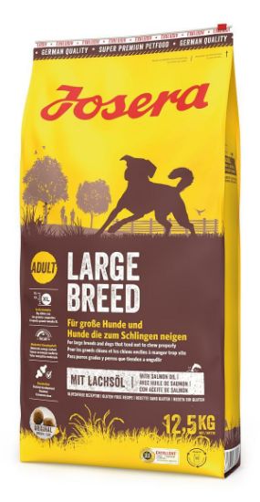 Снимка на Josera Dog Large Breed - Пълноценна суха храна за израснали кучета от големи и едри породи с пилешко месо и сьомга, 12.5 кг.