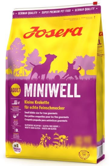 Снимка на Josera Miniwell - Пълноценна суха храна за израснали кучета над 1г. от дребни породи с пилешко месо 900 гр.