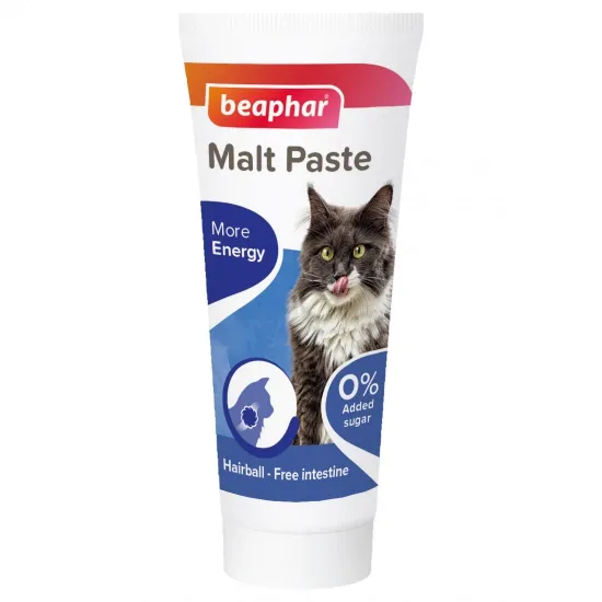 Снимка на Beaphar Malt Paste Omega 3 & Omega 6 - Малцова паста за котки с важните за козината Omega 3 & Omega 6 , 2 броя х 25 гр.
