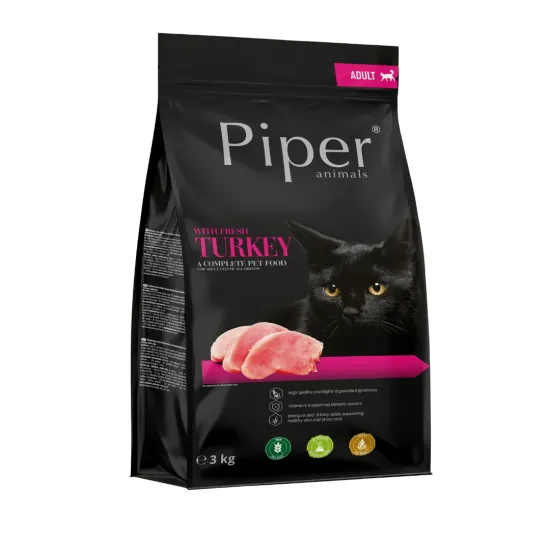 Снимка на Piper Cat Turkey - Гранулирана храна за котки с прясно пуешко месо 3 кг.
