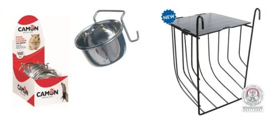 Снимка на ПРОМО комплект за гризачи – метална купичка 150 мл + метална стойка за сено