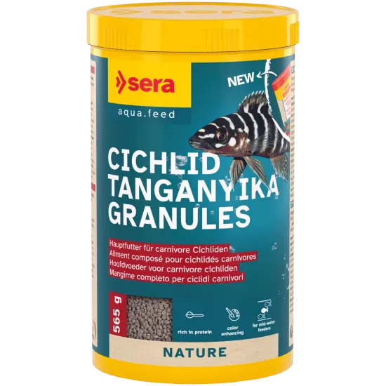 Снимка на sera Cichlid Tanganyika Granules 1000 мл / 565 г - високоенергийна храна за месоядни цихлиди