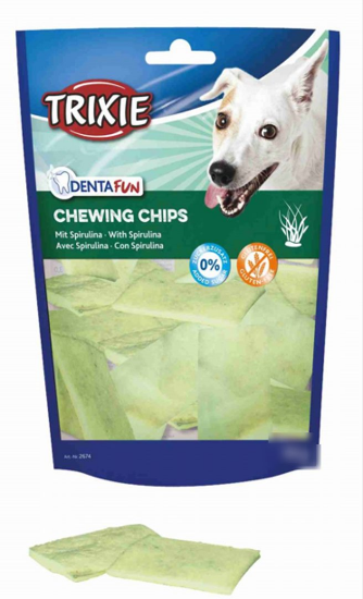 Снимка на Trixie Denta Fun Spirulina Chewing - Чипс със спирулина алга за кучета, 100 гр