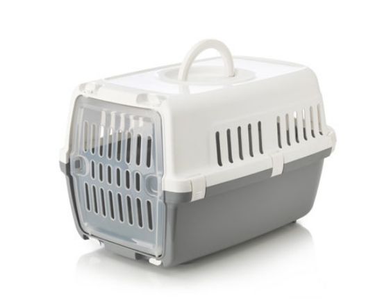 Savic Zephos - Транспортна чанта за кучета , бяло/сиво, 48 х 31.5 х 30 см .