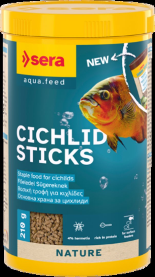 Sera Сichlids Sticks Nature - Храна за всички видове цихлиди и други едри риби 1000 мл.