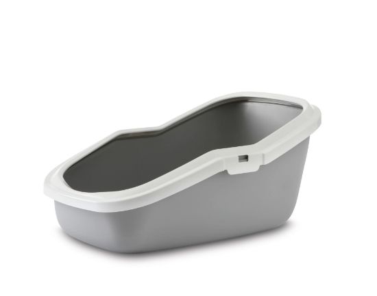 Savic Aseo- Kотешка тоалетна с борд, сива 56х39х27.5см.