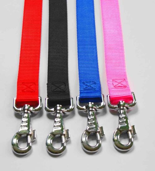 Миазоо - Повод изкуствена лента за кучета,двоен,двуцветен,1.5/120см черно/синьо