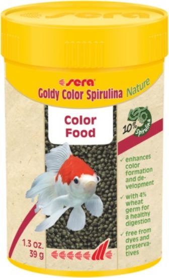 Sera Goldy Nature Color Spirulina- Храна за златни рибки, оцветяваща 50 мл.