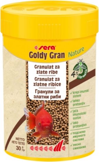 Sera Goldy Gran Nature - Пълноценна гранулирана храна за златни рибки, 2.9 кг.
