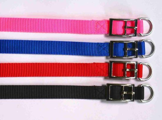 Миазоо - Нашийник за кучета от изкуствена лента с метална катарама 2.0/45 см.- син