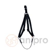 Миазоо - Нагръдник за кучета от изкуствена лента, 20 мм - черен, регулиране от 45 до 65 см. 1